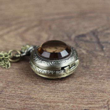 Preview: Kleine Taschenuhr mit getöntem Glas Deckel